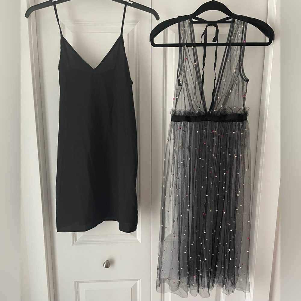 Sweet Jolie Re:named Pearl Sheer Overlay Dress